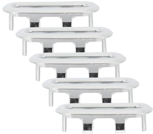 KICHOUSE 5Stücke Badezimmer Waschbecken Überlaufkappen Oval Universelle Abdeckungen für Überlauflöcher Hochwertige Drain Abdeckungen für Waschbecken und Badewanne Ovales Design