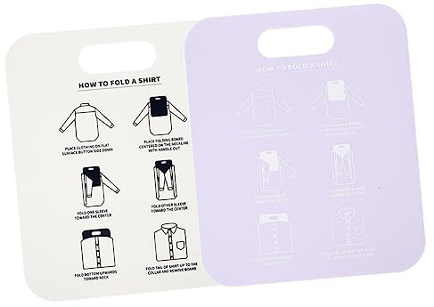 CAXUSD 2stücke Hemdfaltbrett Mit Pp-einlage Für Hemden Werkzeug Zum Falten Von Kleidung Pp-kleiderordner Geschenkkarton Wäscheordner Anti-falten-brett Organizer Zur Kleideraufbewahrung