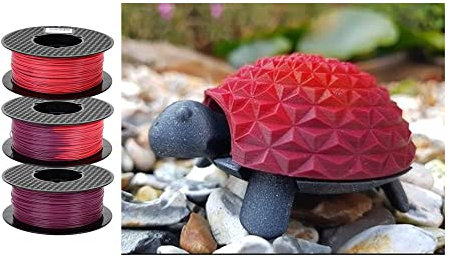 CC3D Farbwechsel Temperatur PLA Filament Lila zu Rot PLA Filament 1.75mm 1KG 3D Drucker Filament 2.2lbs FDM 3D Druck Material Farbwechsel mit Temperatur Filament