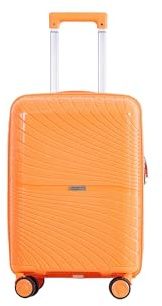Pierre Cardin - Valigia Trolley rigido con rotelle girevoli 55x38x20 (Arancio)
