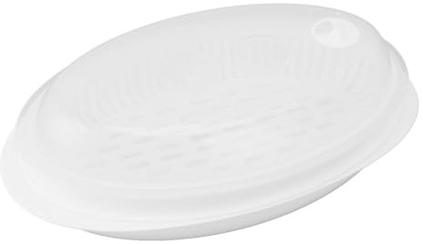 Piatto da Portata Grande, Piatto da Portata Ovale in Plastica Vassoio da Portata Piatto da Pesce con Coperchio, Piatti da Portata Ovali, Vassoi e Piatti da Portata per Feste