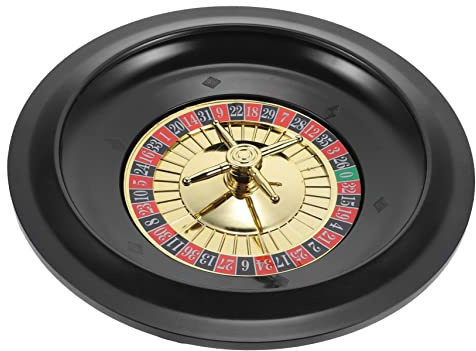 KICHOUSE Pokerrad Roulette 10 Zoll Kunststoff Tischspiel Tragbares Partyspiel für Barpartys und Zuhause mit Zubehör für Erwachsene