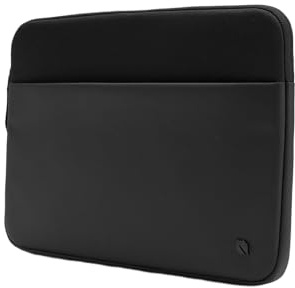 Incase A.R.C. Sleeve with ReSpun 100% Recycled Polyester - 14 MacBook/Laptops & iPad/Tablet Case - Cushioned Faux Fur Lining, External Zippered Slip Pocket (Black, Most 14 Laptops)