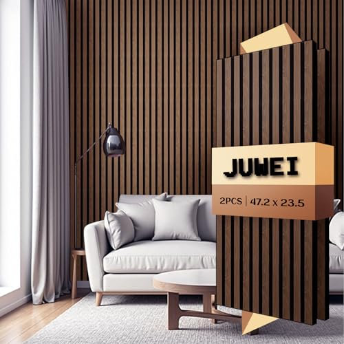 AKK-STAR Lot de 2 panneaux acoustiques - 1 200 x 600 x 18 mm - 1,44 m² - Panneaux muraux en bois - Revêtement mural 3D avec aspect bois - Pour salon, bureau - Protection acoustique et décoration pour