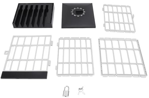 Srliya Prigione per Cellulare con Timer, Blocco per Smartphone, Porta Gadget per Casa e Ufficio per Divertimento in Famiglia, Plastica, 15x19x13 Cm (e grigio)
