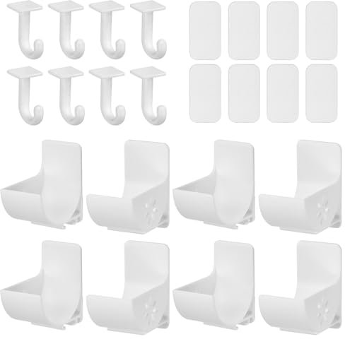 KYYGKY 8 PCS Distributeur de Sacs Poubelle, Support Rangement Film Alimentaire, Film Alimentaire Support Rangement Porte, Support Mural Poubelles Non Perforés pour Placard Cuisine Garage
