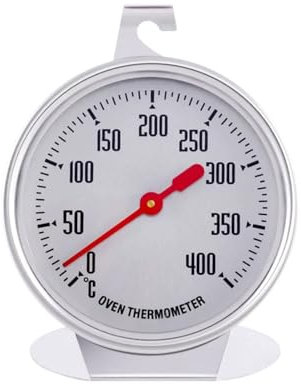 Mokaskaidj termómetro de horno acero inoxidable, colgante y de pie, para cocinar, asar, 0 °C a 400 °C