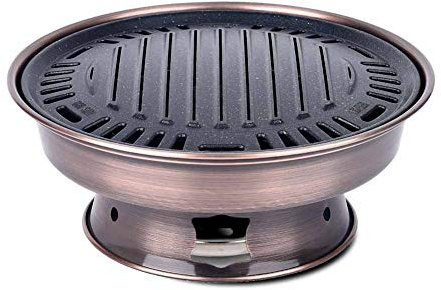 Padella per Barbecue a carbonella, Padella per friggere, braciere per Barbecue per Uso Commerciale e per consumatori - Griglia a carbonella Rotonda Multifunzione