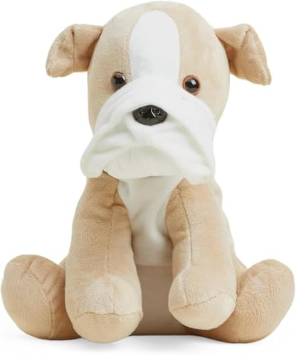 Warmies Plüsch-Bulldogge, mikrowellengeeignetes Wärmekissen, beschwertes Kuscheltier, dezenter Duft nach französischem Lavendel – Groß