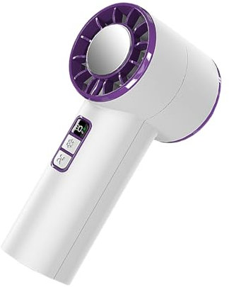 HXNH Ventilatore portatile ricaricabile USB Ventilatore elettrico a velocità regolabile 2000mAh Dispositivo di raffreddamento della batteria con display digitale a LED