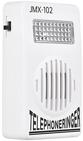 Amplificatore per suoneria telefonica forte 70db con flash stroboscopico campana aiuto suoneria adatto per telefono fisso connettore 6P2C Batteria montata a parete
