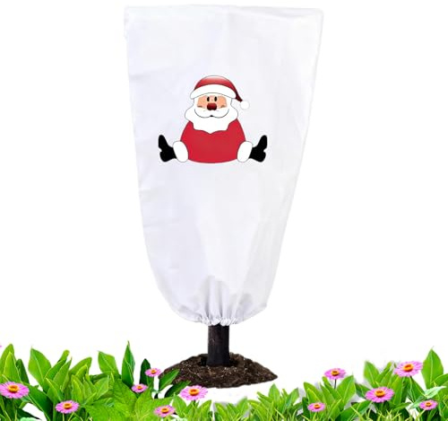 Winterpflanzenabdeckungen – Sonnenschutz mit Reißverschluss, Weihnachtsdesign, Frosttuch, Pflanzenschutz, für Baum, Rose, Strauch, Strauch, Gemüse, Obst, Rasen, Hof