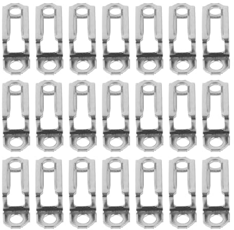 Ciieeo 50pcs Stainless Steel Invisible Furniture Fix Buckle and Screw Kit Full Pass Half Pass Furniture Connector for Cabinet and Wardrobe Assembly Repair Hardware