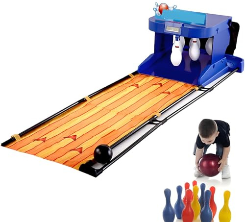 Bowlingspel för hemmet, bowlingspel med LED elektronisk resultattavla med automatisk återställning, belysning, simuleringsljudeffekt, för hemmet, lekrum eller familjespel 2m/6ft