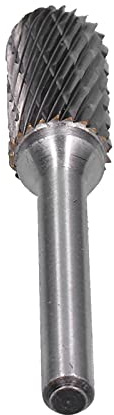 BAFOVY Carbide Burr Tungsten Steel Grinding Head Double Cut 12mm X 25mm 6mm Shank Die Grinder Bits for Deburring Engraving Chamfering Metalworkers Users (Double Slot)