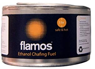 15 x Dosen mit Flamos Ethanol-Gel, Chafing-Dish, Kraftstoff für 3 Stunden, Dose, Mengenkaufpackung, Catering