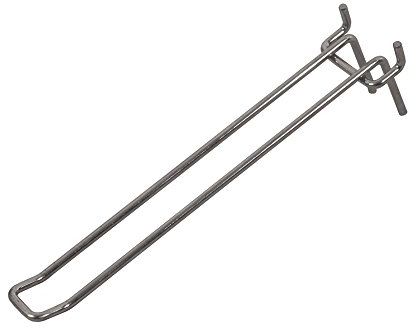 GERSO 100 Stück Doppelhaken für Lochwände glanzverzinkt Länge 15cm