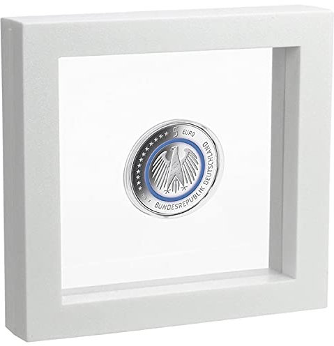 SAFE 4500 Cadre Flottant Blanc 13x13 cm – Cadre pour Pièces – Cadre Objet 3D – Support Présentation Pièces Collection Blanc