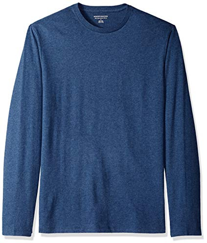 Amazon Essentials Men's Slim-Fit Long Sleeve T-Shirt, Blue Heather, Medium