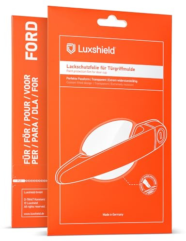 Luxshield bil dörrhandtag skyddsfilm infällt grepp för Ford Puma I 2019-2026 - repskydd, lackskyddsfilm - transparent glansig