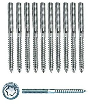 Stockschrauben M6 M8 M10 Schraubstifte Gewindestifte verzinkt Doppelgewindeschrauben Rohrschellen Befestigungsmaterial Montagematerial (10, M8 x 120 mm)
