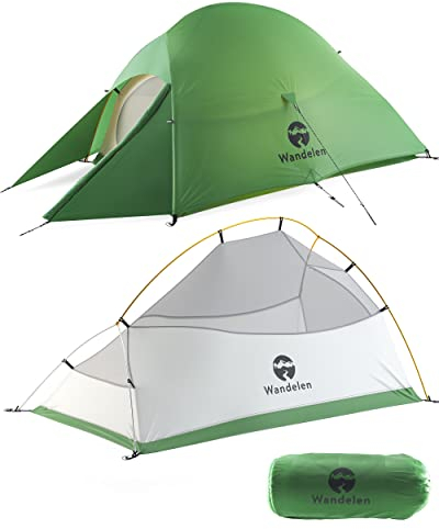 Wandelen Appalachian,Tenda leggera per 2 persone, 3 stagioni, ultraleggera, impermeabile, antivento, con ingombro, facile da installare, doppio strato, per campeggio, caccia, escursionismo, alpinismo