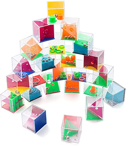 Comius Sharp Geduldspiele für Kinder, 24 Stück Mini Geduldspiele, Geduldspiele Mit Kugeln Kindergeburtstag Geduldsspiel Kinder Geschicklichkeitsspiel