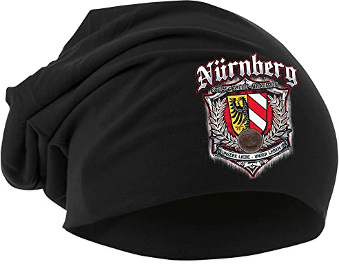 Uglyshirt87 Für Immer Nürnberg Mütze | Strickmütze - Nürnberg Beanie - Nürnberg Hut - Logo - Hat - Stadt - City | Beanie Druck: Bunt