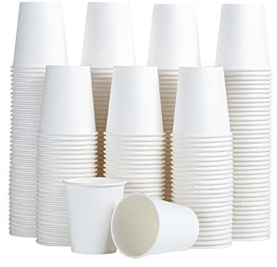 SIUQ 300 Pack 5 oz Paper Cups, White Disposable Paper Cups, Small Bathroom Mouthwash Cups, Hot/Cold Drinking Cup for Bathroom, Home, Party, Office, Picnic, Travel