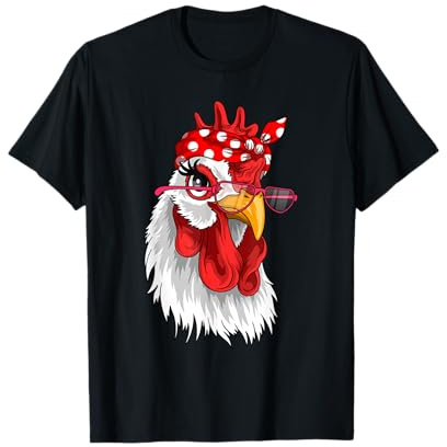 Hühner bandana mit Sonnenbrille kopftuch T-Shirt