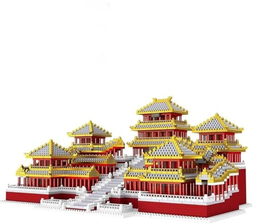 Tirff Modular Haus Bausteine, 5184 Klemmbausteine Chinesischer Alter Palast Architektur ModellBausatz, MOC Epang-Palast Bausteine Bauset Konstruktionsspielzeug Nicht Kompatibel mit L*go