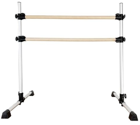 Ballettstange Tragbare Doppelschicht-Ballettstange aus Aluminiumlegierung, Beindruck-Trainingsstange for Erwachsene und Kinder kann nach Belieben in der Höhe eingestellt Werden