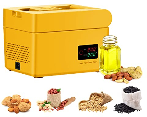 High Oil Yield Household Oil Extractor - Automatic Oil Press Machine with LCD Display & Adjustable Temperature - Maximum 253℃ - Effortless Oil Extraction Power!