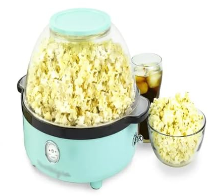 RUNZE765Z Macchina Popcorn Macchina for Popcorn Rossa e in Acciaio Inossidabile Macchina per Popcorn