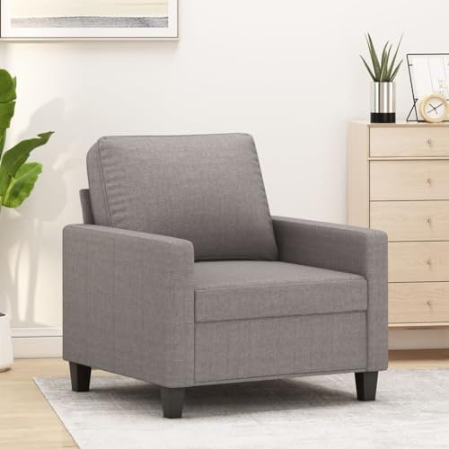 ShGaxin Sessel Taupe 60 cm Stoff, Relaxsessel, Fernsehsessel, Kinosessel, Gaming Couch - 359154
