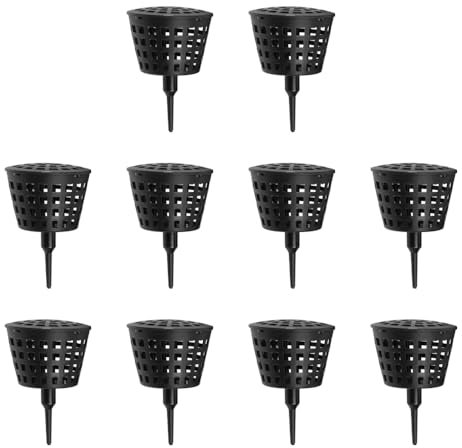 Namvo 10pcs Fertilizer Mesh Baskets Garden Pots Portable Aquarium with Lid Plant Nutrient Cup for Succulents Orchids Bonsai