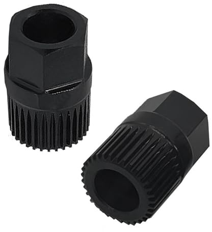 KOOLEVER 2 PCS Alternator Pulley Removal Tool, 33 Teeth File Strip Fasteners, Portable Engine Pulley Removal Tool for Audi A3 TT Volkswagen Golf Volvo Ford Peugeo