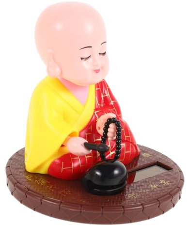 CORHAD Tanzendes Solarspielzeug Wackelkopf Fürs Armaturenbrett Autofiguren Fürs Armaturenbrett Armaturenbrettfiguren Auto-kopfschütteln-Ornament Auto-mönchsfigur Schreibtisch-Ornamente