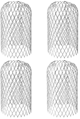 Tunejoy Protezioni per Grondaie Filtro per Grondaie in Metallo Espandibile Diametro 4~10 cm per Filtrare Foglie Rami Frutta Fango 4 Pezzi