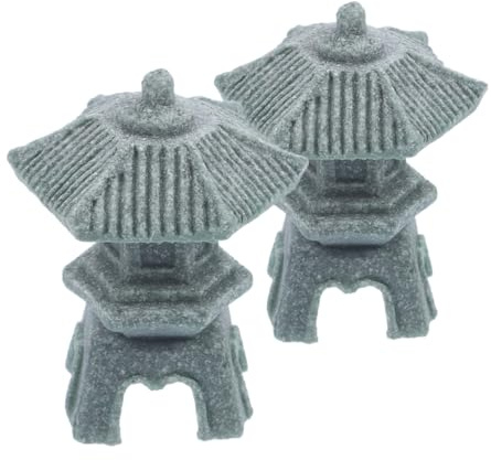 BESPORTBLE Figura De Jardín Hadas Estatua De Piedra Farol Pagoda Decoración Exterior