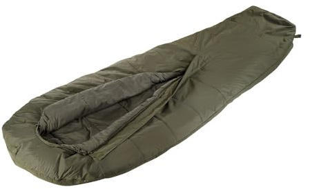 M-Tac Schlafsack Camping Tasche Olive Wasserdicht Kompressionsschlafsack mit Kapuze, Doppelreißverschluss, Komforttemperatur -5 / +5°C, Olive