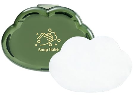 Generisch Juego de mini copos de jabón - Textura , hojas de lavado | Papel de jabón amigable con bolsillos con seguridad para la piel, fácil de usar, ligero