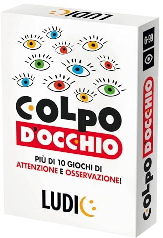 Ludic - Colpo d’Occhio Cards - Più Di 10 Giochi Di Attenzione E Osservazione! | Giochi di Carte, Gioco Da Tavolo Per Tutta La Famiglia, Giochi Di Società Per Adulti e Ragazzi, Ottima Idea Regalo