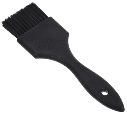 WOFASHPURET Cepillo Aplicador de Tinte Cabello Profesional en Negro Mango Ergonómico de Abs y Nylon, Fácil de Agarrar y Usar para Peinados DIY en Casa y Peluquería