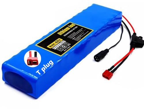 Batteria per Bicicletta Elettrica 48V 50Ah Batteria Agli Ioni di Litio per Bicicletta Elettrica13S2P Batteria al Litio per Scooter per Motori da 250W 500W 750W T plug,48V 50Ah