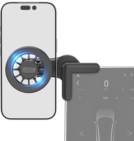 NEEWER Entry Level Version Soporte Movil Magnético para Automóvil Compatible con Tesla Model 3 / Y Accesorio Compatible con MagSafe iPhone Samsung Huawei Android para Fotografía y Video, YW-145A
