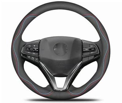 Leather Car Steering Wheel Cover for Toyota C-HR 2023-2025, Leather Steering Wheel Cover Car Handle Cover for All Seasons Comfort Grip Sports