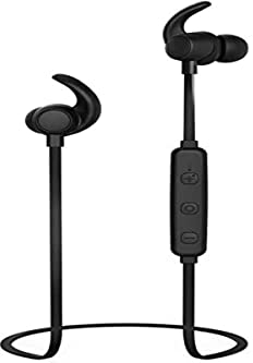 THOMSON Ecouteurs Bluetooth sans Fil Tour de Cou avec Micro WEAR7208BK (Ecouteurs Sport Intra Auriculaire, Oreillette Tour du Cou avec Micro, 5h, Multipoint) Noir