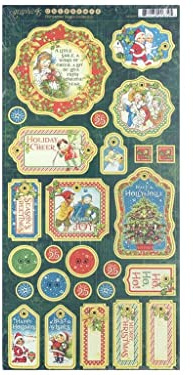 Graphic 45 Chipboard, Paper, Multicolour, Various