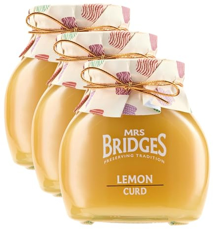 Mrs Bridges Lemon Curd, Made in Scotland, 12oz Jar (Pack of 3)